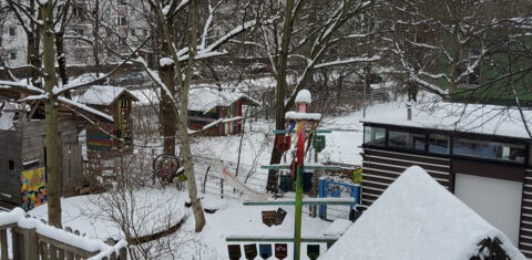 Abenteuerspielplatz im Winter